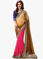 Shonaya Brown Embroidered Saree