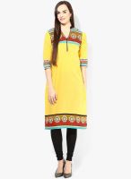 Shree Yellow Printed Kurtis