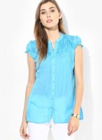 Soie Blue Half Sleeves Shirt