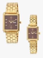 Sonata 70538080Ym02 Gold/Champagne Analog Watch