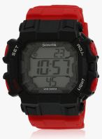 Sonata 77025Pp02J Red/Grey Digital Watch