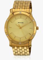 Sonata Sitara 7107Ym04 Golden Analog Watch