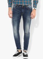 Spykar Blue Low Rise Narrow Fit Jeans