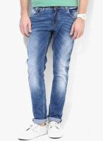 Spykar Blue Mid Rise Skinny Fit Jeans