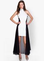 Sugar Her White Colored Solid Asymmetric Dress