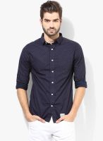 Superdry Blue Slim Fit Casual Shirt