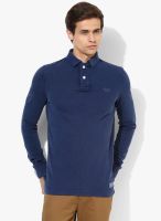 Superdry Blue Solid Polo T-Shirt