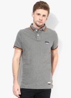 Superdry Grey Solid Polo T-Shirt