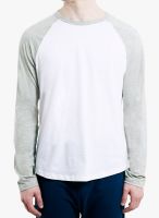 TOPMAN White Solid Round Neck T-Shirt