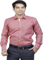 Tabard Men's Solid Formal Red Shirt