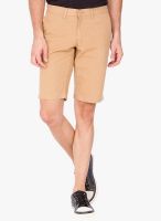 The Indian Garage Co. Khaki Solid Shorts
