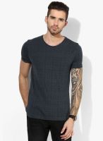 Tom Tailor Blue Printed Round Neck T-Shirt