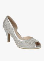 Truffle Collection Silver Peep Toes