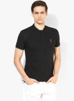 United Colors of Benetton Black Solid Henley T-Shirt