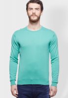 United Colors of Benetton Green Solid Round Neck T-Shirts