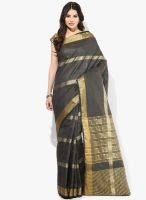 Urban Vastra Grey Striped Silk Blend Saree