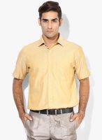 Van Heusen Mustard Yellow Slim Fit Formal Shirt