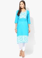 Vedic Blue Solid Kurtis