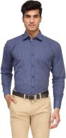 Vicbono Men's Striped Formal Blue Shirt Vicbono Men's Striped Formal Blue Shirt