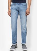 Wrangler Light Blue Washed Slim Fit Jeans (Millard)