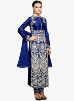 Xclusive Chhabra Blue Embroidered Dress Material