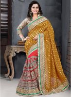 Xclusive Chhabra Yellow Embellished Saree