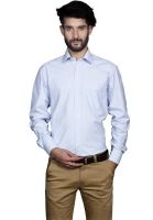Yorkshire Men's Striped Formal Light Blue Shirt