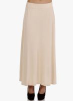 109F Beige Flared Skirt