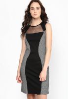 AND Grey Colored Printed Bodycon Dress