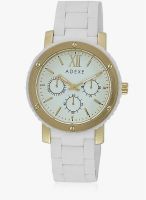 Adexe 001226A-6 White/Golden Analog Watch