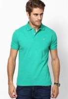 Allen Solly Green Solid Polo T-Shirts