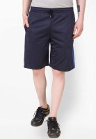 American Crew Solid Navy Blue Shorts