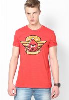 Angry Birds Red Printed Round Neck T-Shirts