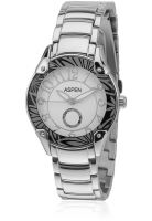 Aspen Ap1584 Silver/White Analog Watch