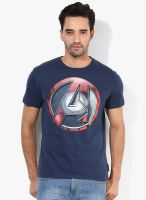 Avengers Blue Printed Round Neck T-Shirts