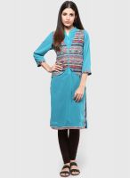 Ayaany Blue Printed Kurta