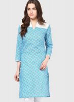 Bhama Couture Blue Printed Kurtis