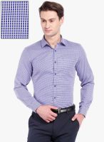 Black Coffee Blue Checks Slim Fit Formal Shirt