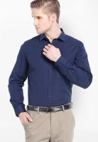 Black Coffee Blue Slim Fit Formal Shirt