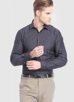 Black Coffee Dark Grey Slim Fit Formal Shirt