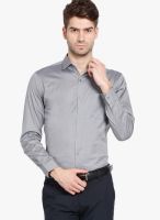 Black Coffee Grey Slim Fit Formal Shirt