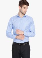 Black Coffee Light Blue Slim Fit Formal Shirt