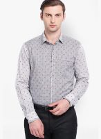 Black Coffee Printed Grey Formal Shirt