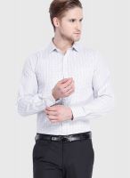 Black Coffee White Check Slim Fit Formal Shirt