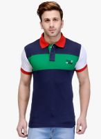 Canary London Navy Blue Solid Polo T-Shirts