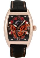 Christian Audigier Bird Cage, Rose INT-310 Black / Black Analog Watch