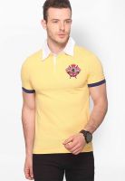 Club York Yellow Solid Polo TShirts