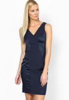 Dorothy Perkins Navy Blue Colored Solid Bodycon Dress