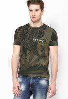 Ed Hardy Green Crew Neck T Shirt