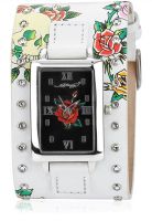 Ed Hardy TT-WSK White/Black Analog Watch